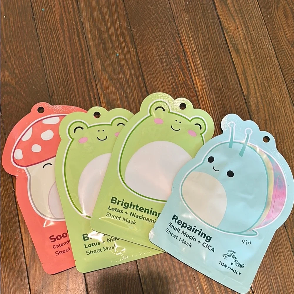 Rainbow Hair Clips and Skincare Set